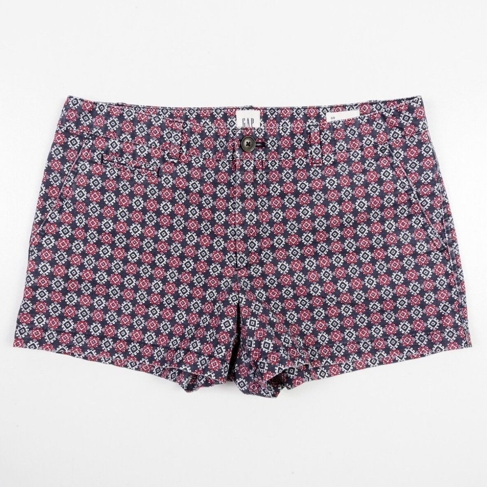 Gap Patterned Women's Shorts Red Blue Paisley Print NWT Size 6